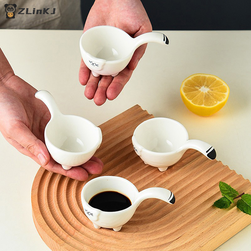 Kitchen Ceramic Dipping Plate  - Sauce Dipping Cup ulasan dan harga