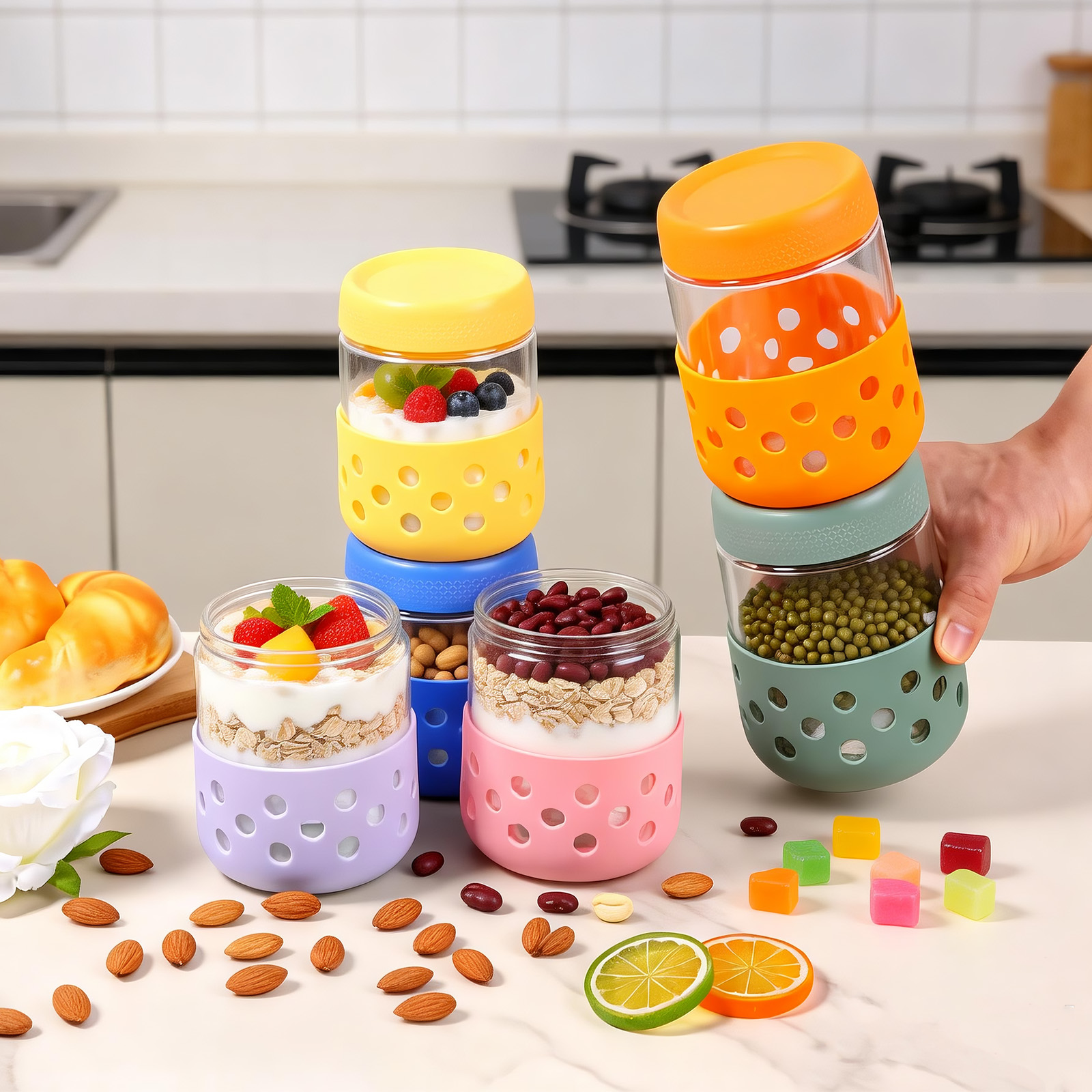 2/4/6 Pack 16.9oz Overnight Oa - Meal Prep Chia Pudding ulasan dan harga
