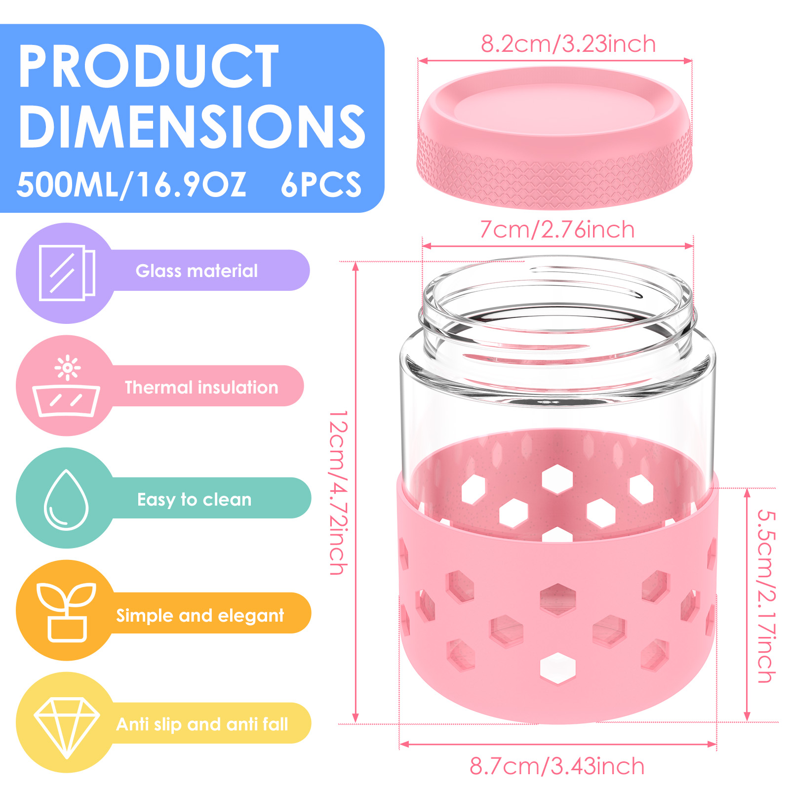 2/4/6 Pack 16.9oz Overnight Oa - Meal Prep Chia Pudding ulasan dan harga