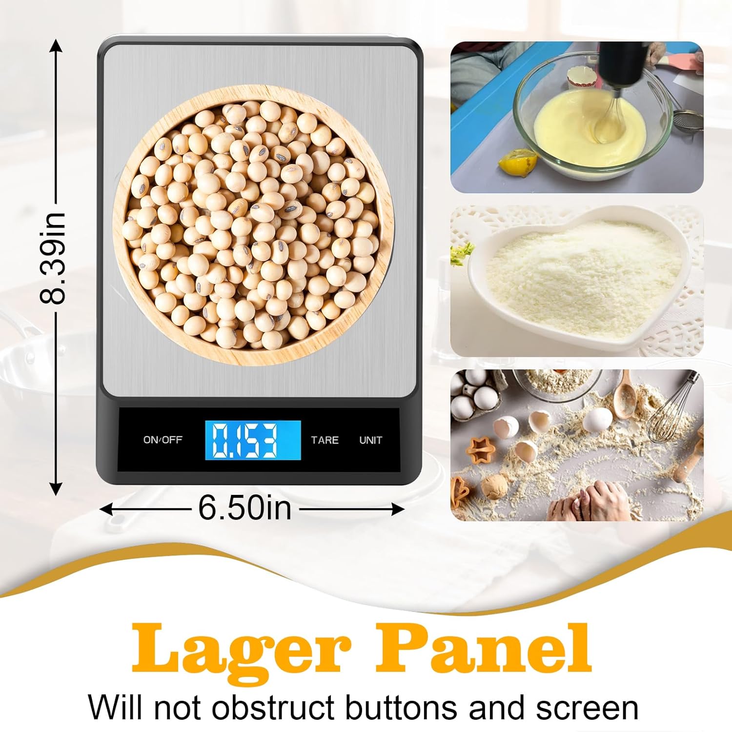 33lb Kitchen Digital Scale wit - Meal Prep Keto ulasan dan harga